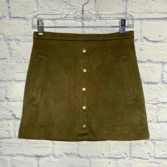 HYFVE FAUX SUEDE SKIRT Short mini skirt - Picture 2 of 8